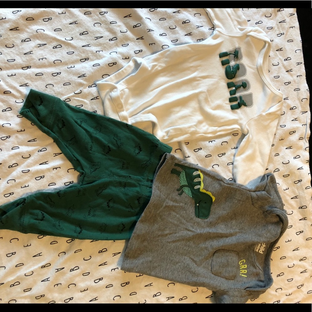 3 pc “Roar” baby boy set